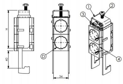 sRF A4/2X1/2" (61 1551 0212)