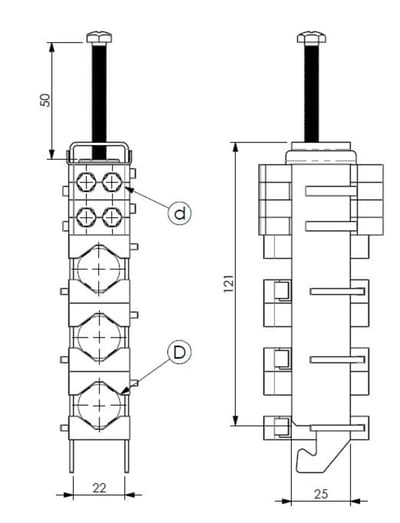 OX C 3X22 + SAT 2X8/2