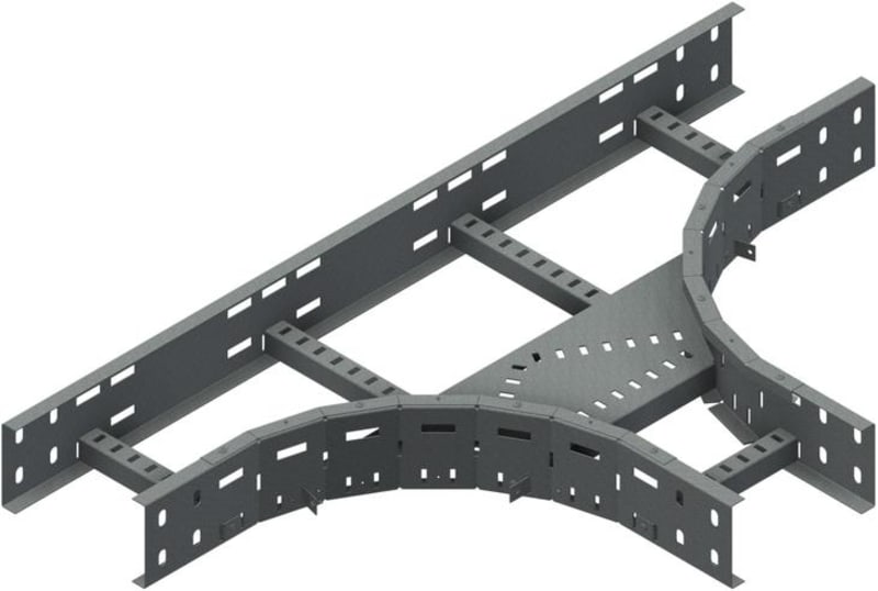 Øglænd System LOE100 Tee, 200/200 mm, R300, Hot-Dip Galvanised