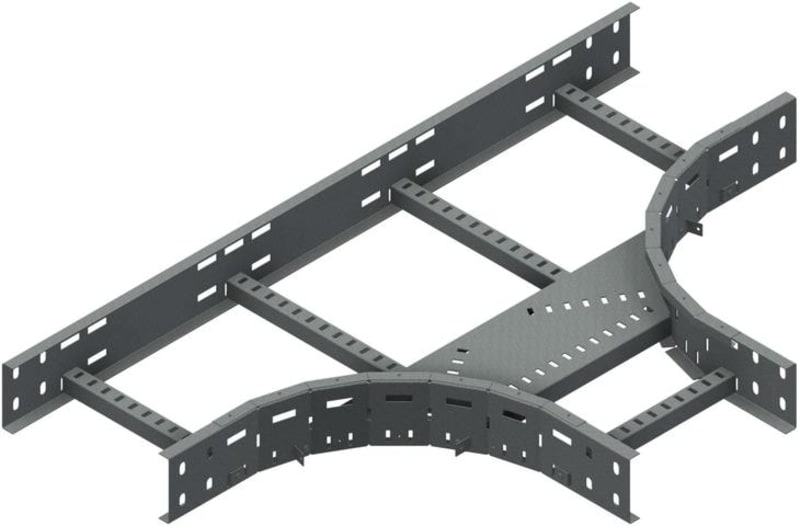 Øglænd System LOE100 Tee, 300/300 mm, R300, Hot-Dip Galvanised