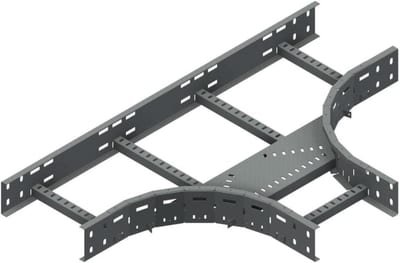 Øglænd System LOE100 Tee, 300/300 mm, R300, Hot-Dip Galvanised