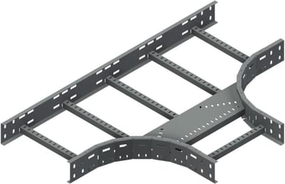 Øglænd System LOE100 Tee, 400/400 mm, R300, Hot-Dip Galvanised