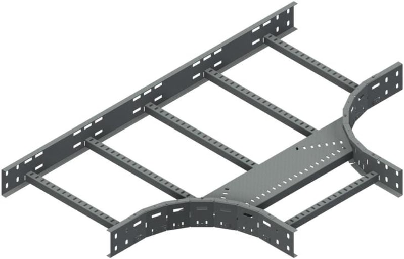 Øglænd System LOE100 Tee, 500/500 mm, R300, Hot-Dip Galvanised