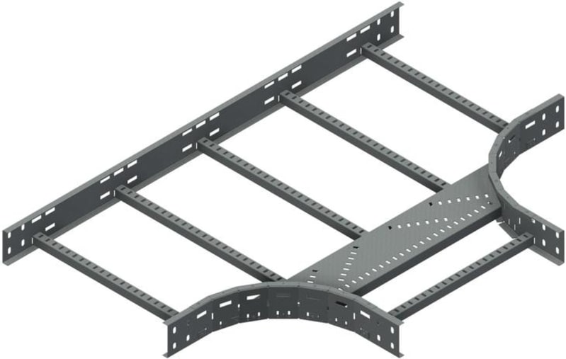 Øglænd System LOE100 Tee, 600/600 mm, R300, Hot-Dip Galvanised