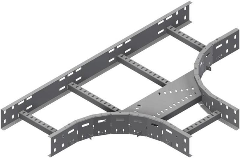 Øglænd System LOE100 Tee, 300/300 mm, R300, Stainless Steel