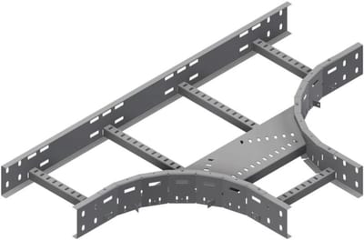 Øglænd System LOE100 Tee, 300/300 mm, R300, Stainless Steel