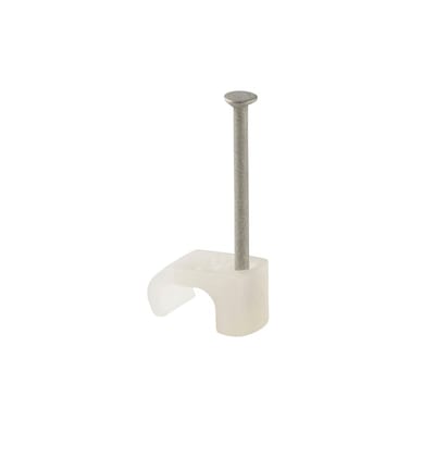 Plastic Clamp nail oval C 3X5 Natural
