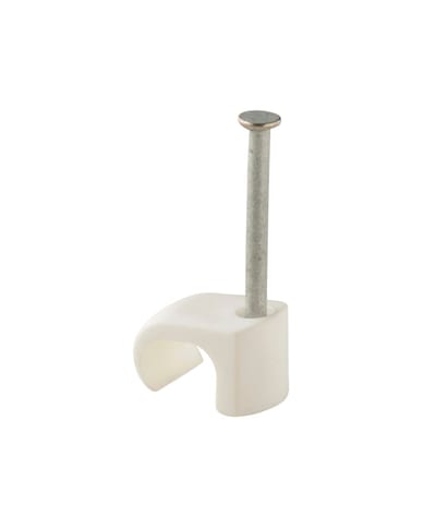 PLASTIC CLAMP nail oval C 6X9 White
