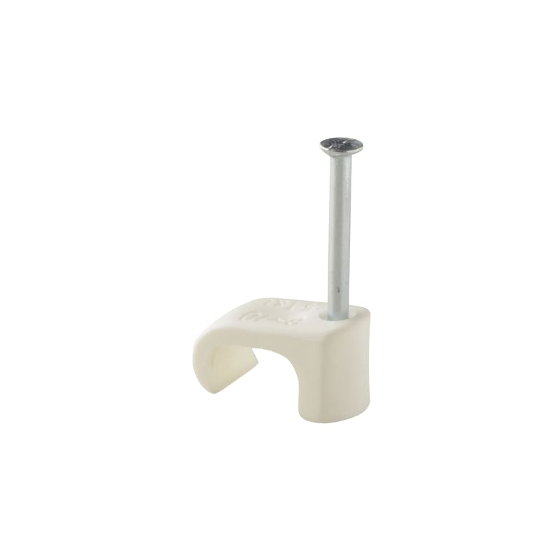 Plastic Clamp nail oval C 6X10 White (1305149)