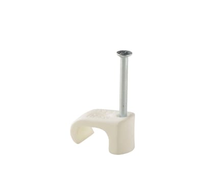 Plastic Clamp nail oval C 6X10 White