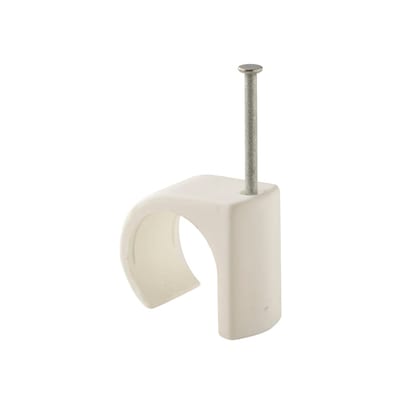 Plastic Clamp nail C 22-26 White