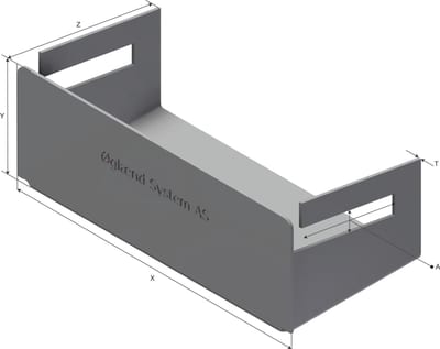 Øglænd System SPB-LB40 End Cover, Pre-Galvanised