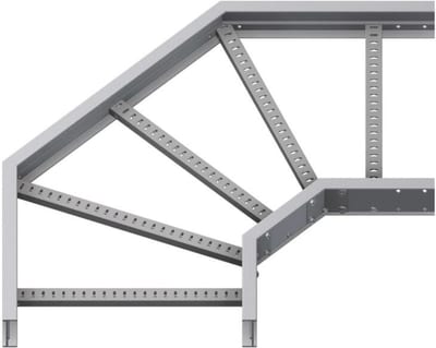 Øglænd System FOE-100 Bend 90°, 600 mm, R300, GRP (FRP)