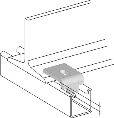 Strut profile beam terminal acid-resistant M10