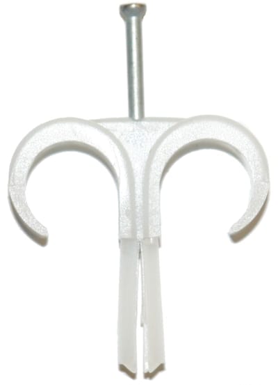Double Plastic Clamp for 16–19 mm, Grey (DPCN 16-19)