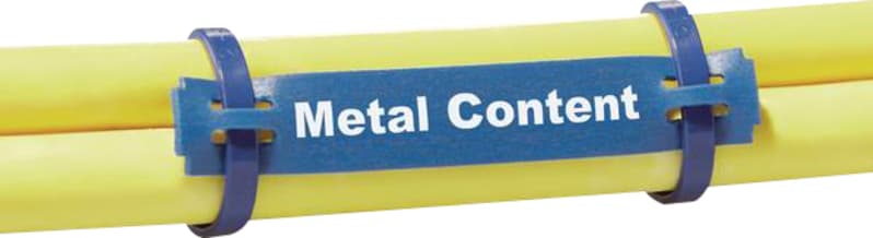 Metal-Detectable Cable Marker Tags 15 × 65 mm, Blue, 190 pcs (556-26502)