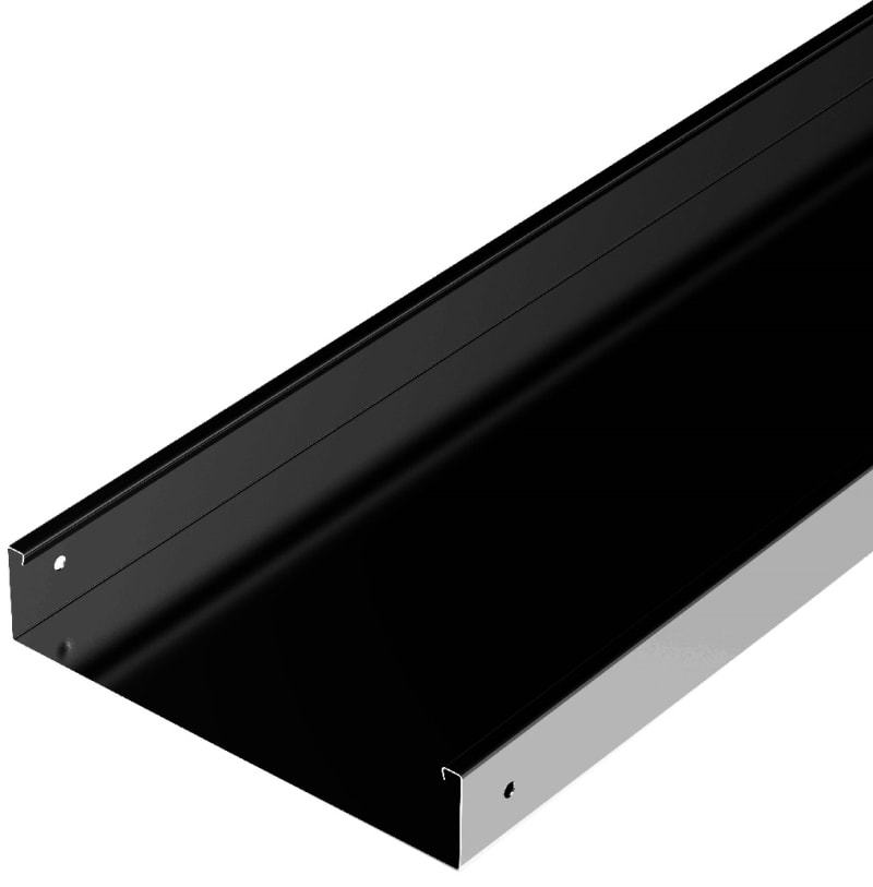 Cable Trunking W1 40-600 2M FZS Black UNPERFORATED. (CSU795818)