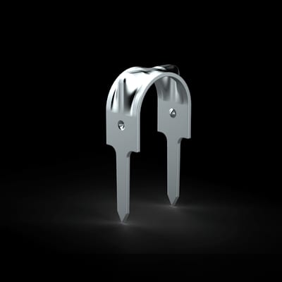 Letti Two-Pin Conduit Clamp 20-2B/20 ES K for 20 mm Conduit, Zinc-Plated, XL Box of 200