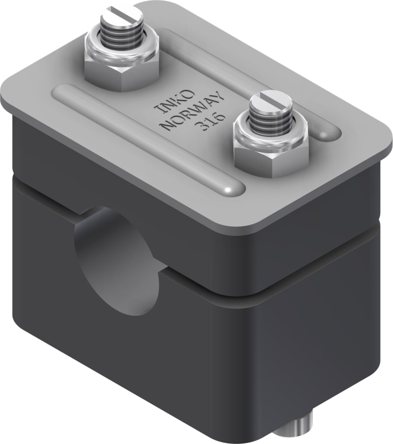 Øglænd System INKO-O Tube Clamp, ME18, Stainless Steel/PP
