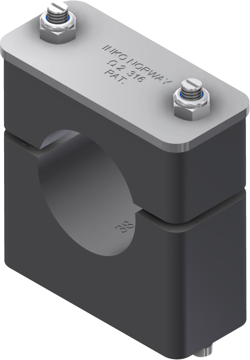 Øglænd System INKO-O Tube Clamp, ME35, Stainless Steel/PP