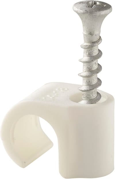 Plastic Clamp screw SC 14-18 White in bucket