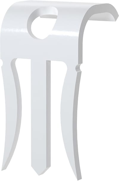 Magazine clip plasterboard oval MG-O-13 White