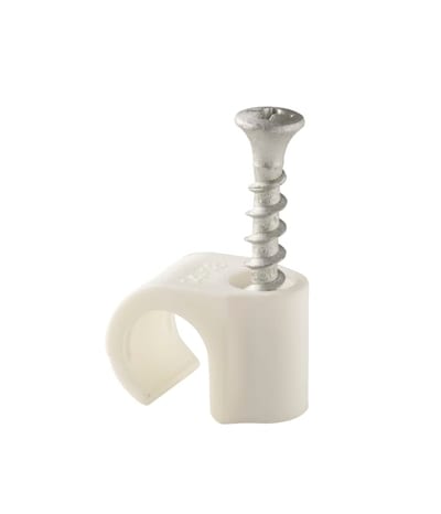 Plastic Clamp screw SC 18-22 White in bucket