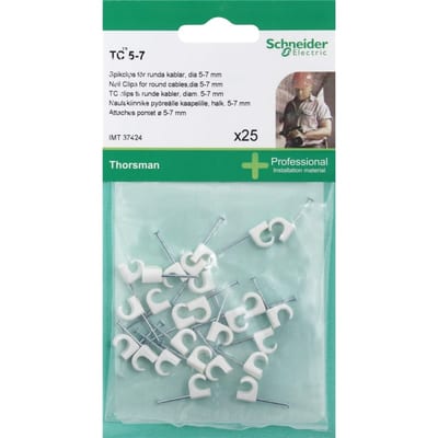 TC nail clip 5-7 white 25 pcs