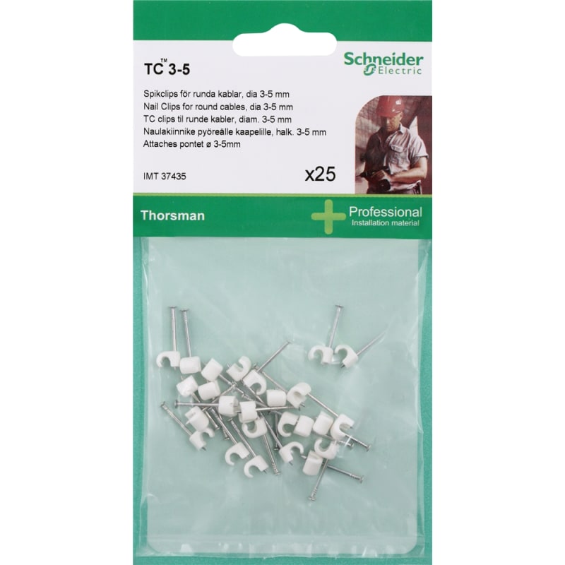 TC nail clip 3-5 white 25 pcs (IMT37435)