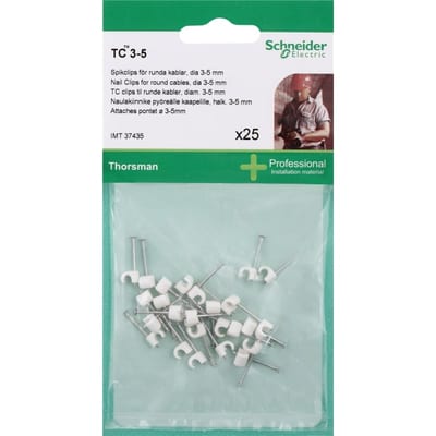 TC nail clip 3-5 white 25 pcs