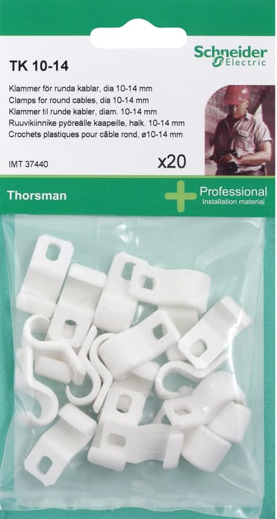 TK clamp 10-14mm white 20 pcs