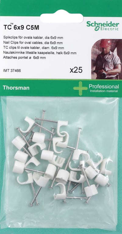 TC-C5M clip 6X9 white 25 pcs
