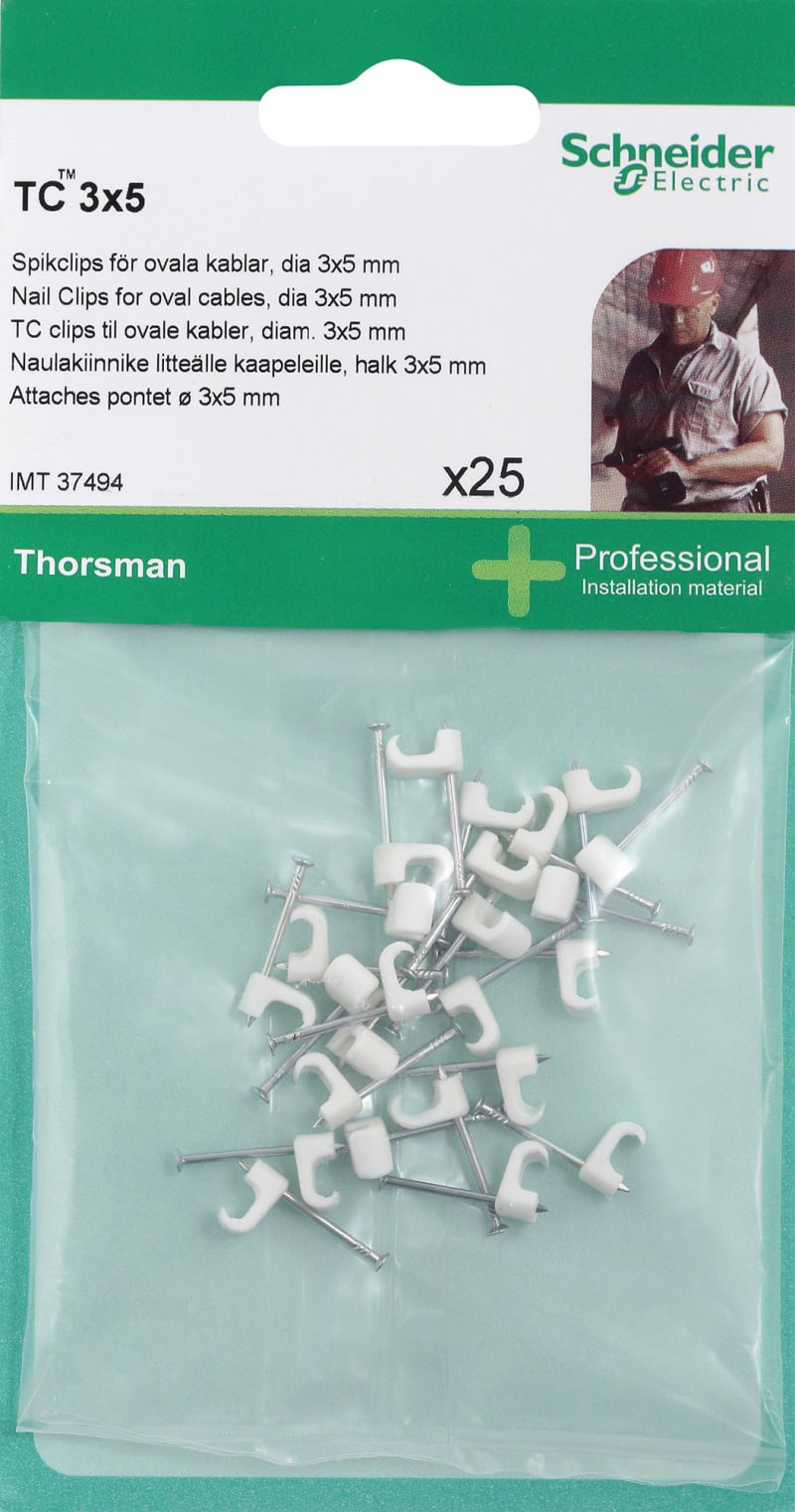 TC nail clip 3X5 white 25 pcs (IMT37494)