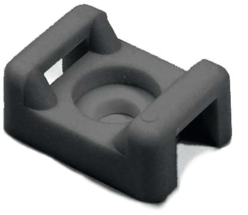 Cable Tie Mount CTM3, Curved, Black, 15.5 × 21.8 mm (151-30600)