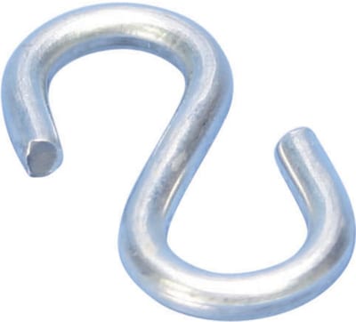 Castor 591570 S-Hook for Luminaire Suspension, Ø3 mm, Zinc-Plated