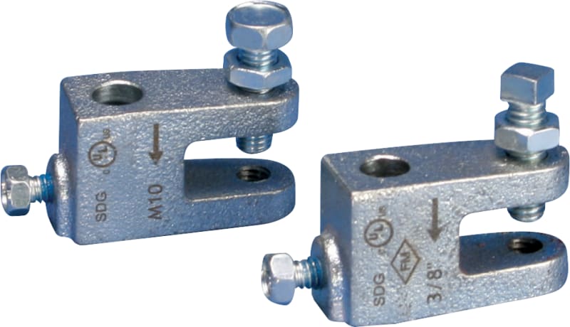 nVent CADDY CRLBM10EG Quick M10 Beam Clamp with Push-to-Install Technology, 0.12"–0.39" Flange