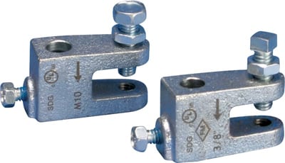 nVent CADDY CRLBM10EG Quick M10 Beam Clamp with Push-to-Install Technology, 0.12"–0.39" Flange