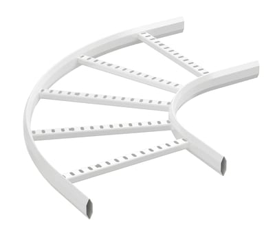 Wibe Group 90° Horizontal Bend 15 x 400 mm Cable Ladder White