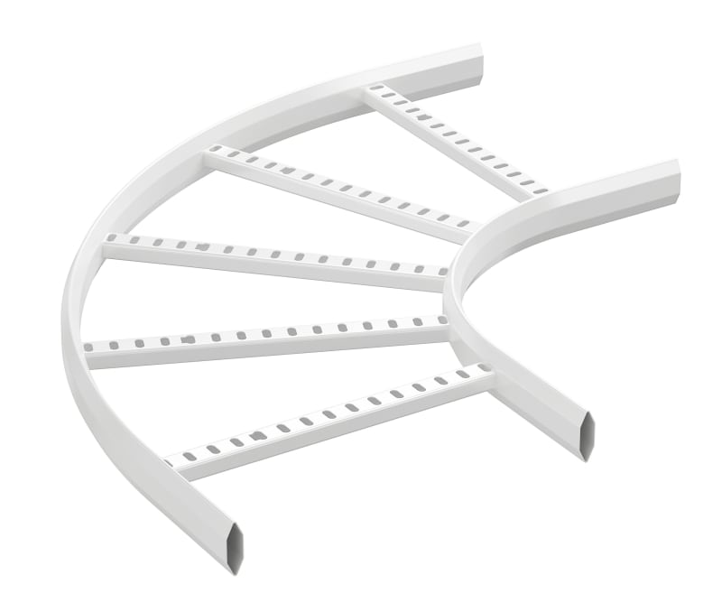 Wibe Group 90° Cable Ladder Bend 600 mm, Sendzimir-Galvanised White (CSU795279)