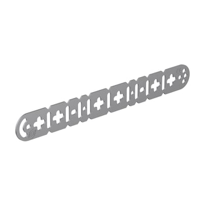 Wibe Flexible Connector W3-40 — Zinc-plated, white-passivated steel