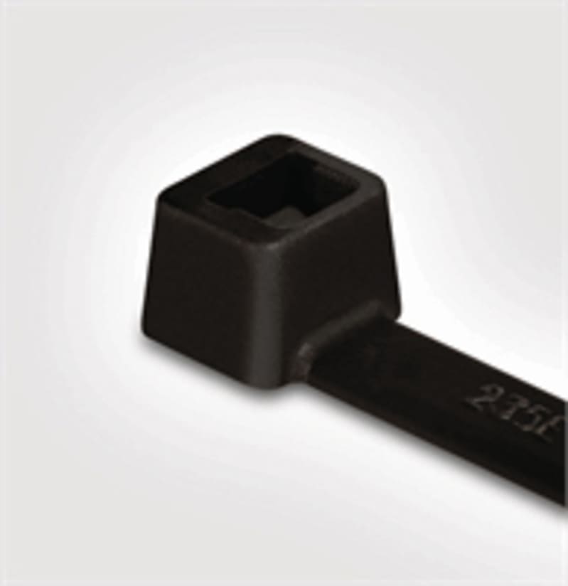 HellermannTyton T120S Cable Tie, 225 x 7.6 mm, PA66W UV-Resistant, Black (111-12830)