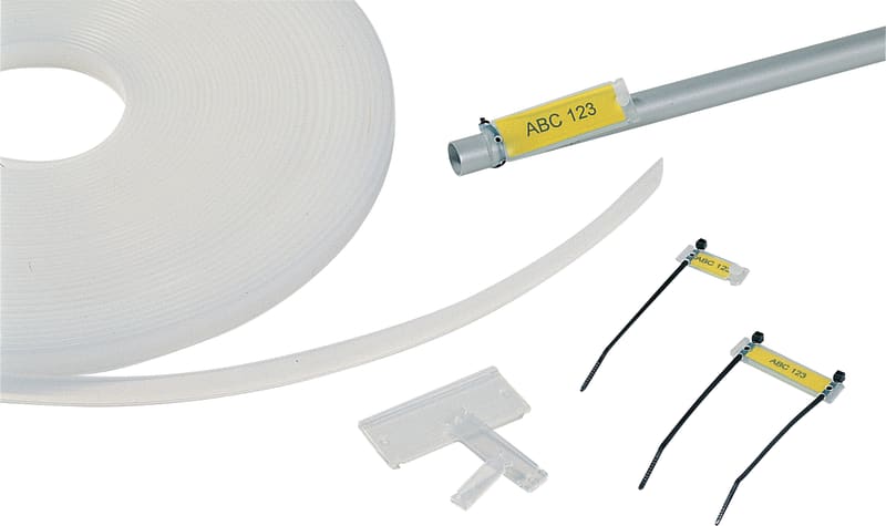Hellermann HCR09 Label Holder 9 mm Pre-Punched 20 mm on 5 m Roll (525-10004)