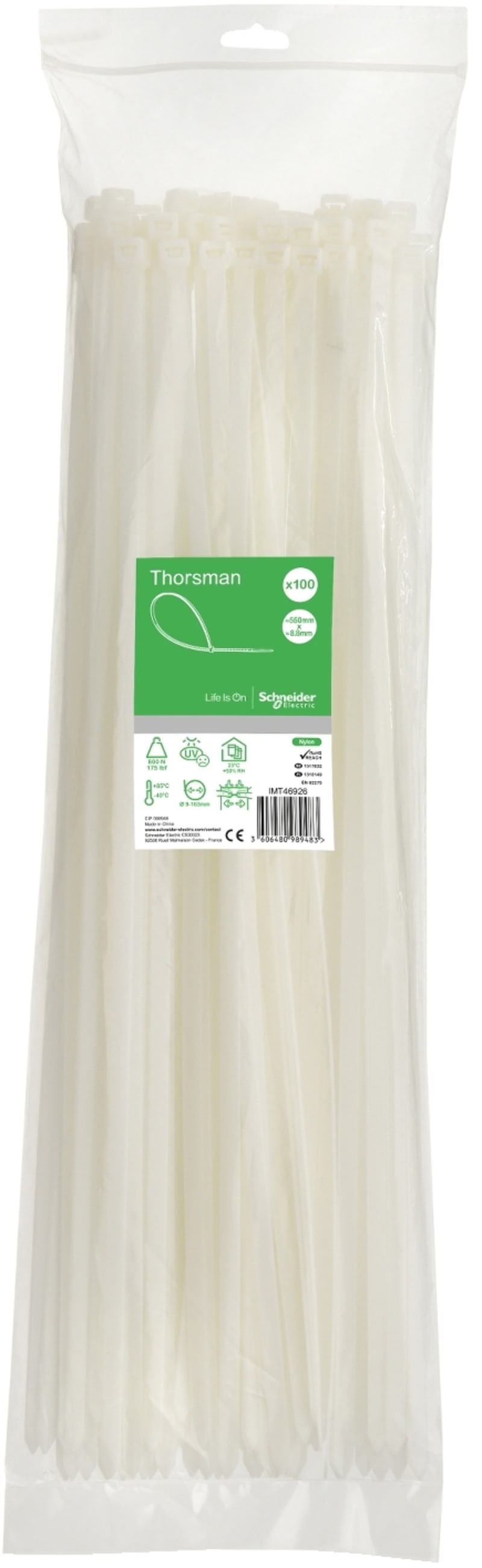 Schneider Electric Thorsman - cable tie - natural - 8.8 x 550 mm IMT46926