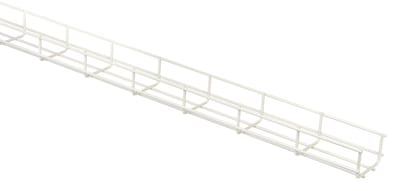 Wire Mesh Tray 75 White L=2,5M