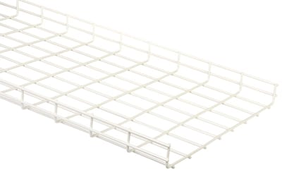 Wire Mesh Tray 500 White L=2,5M
