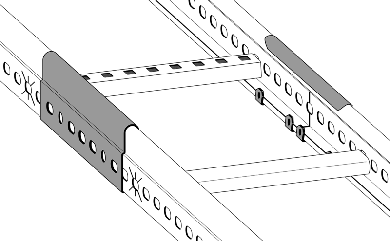 Splice piece Hot-dip galvanised