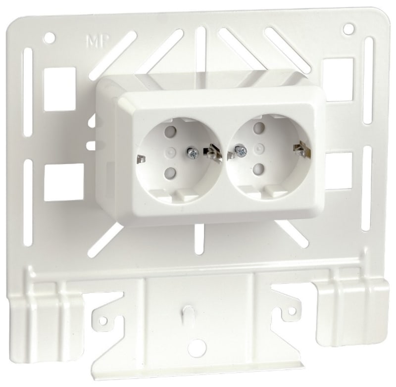 Fastening plate dbl socket/earth IP21 MP-955VF