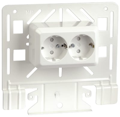 Fastening plate dbl socket/earth IP21 MP-955VF