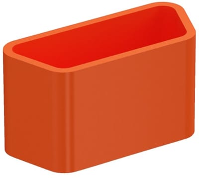 END CAP 28C Plastic Orange 50 pcs