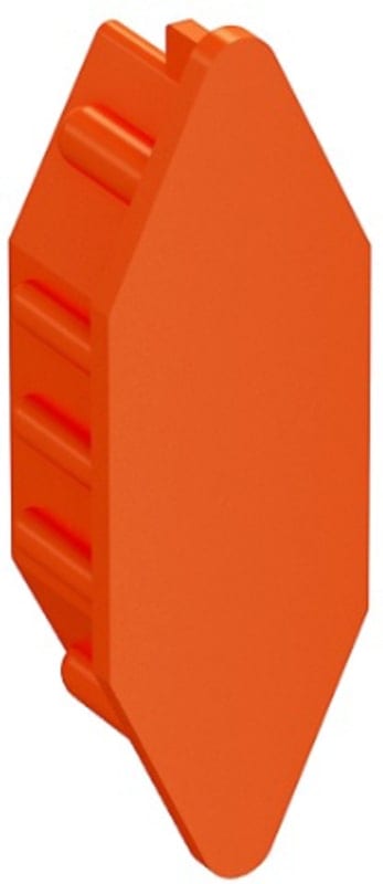 END CAP 28I, plastic, orange, 10 pcs